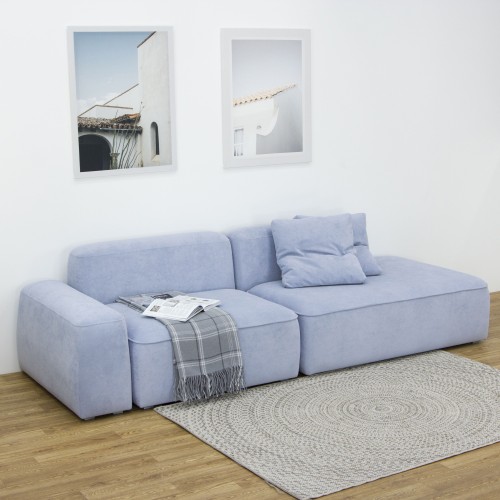 Модульный диван Маттео Комплект 2, Подлокотник, Средний и Удлиненный правый модуль, ткань Selia 13