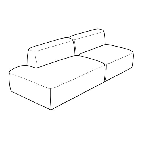 Модульный диван Маттео Комплект 1, Средний и Удлиненный модуль на заказ