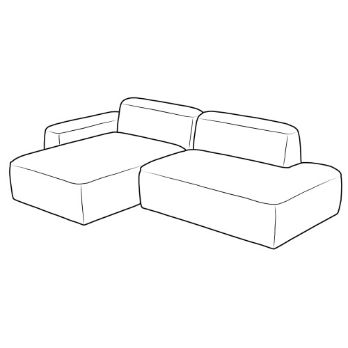 Модульный диван Маттео Комплект 4, Подлокотник Оттоманка и Удлиненный модуль на заказ
